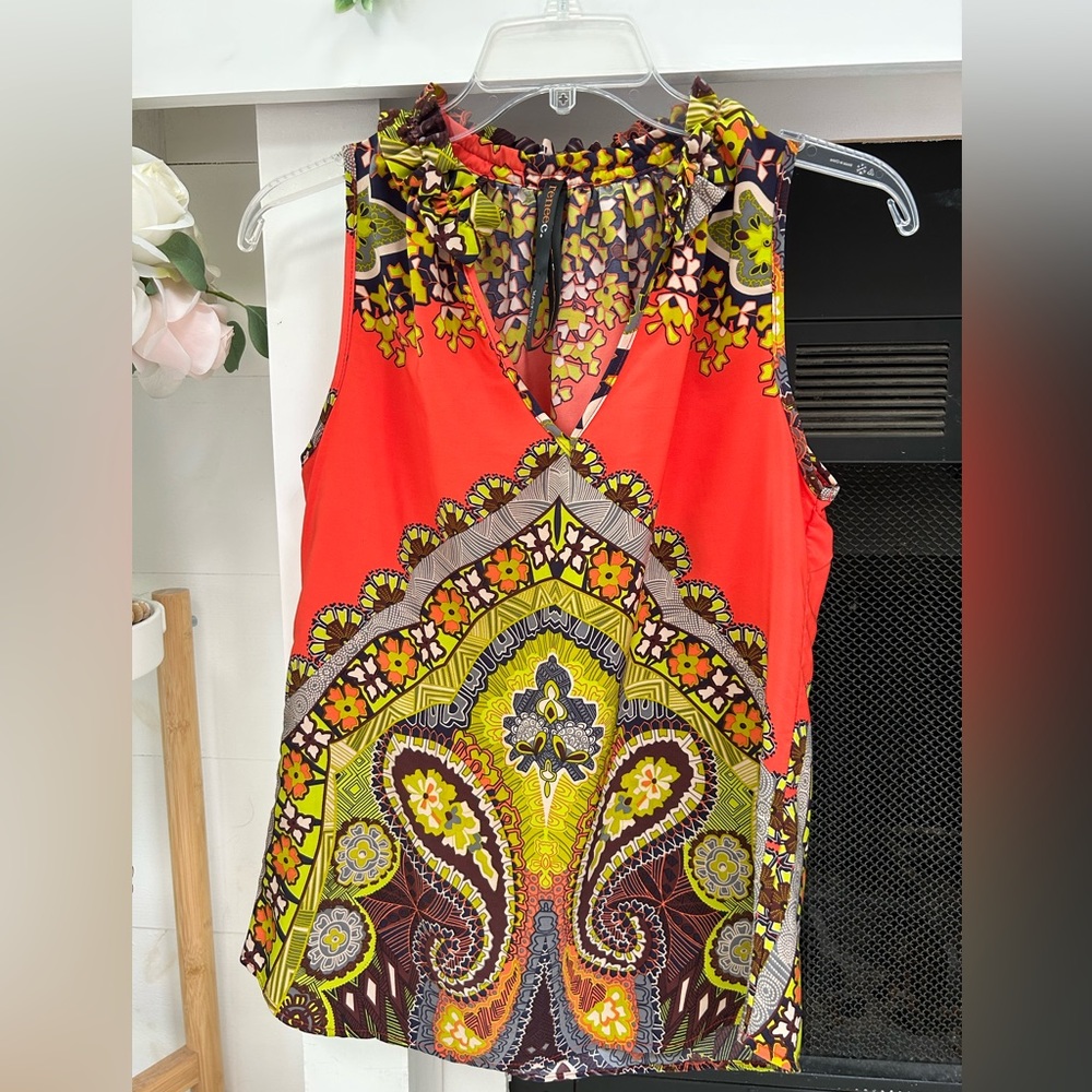 Renee C. Printed Tank Blouse (S)